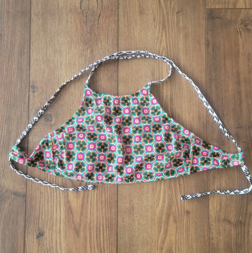 Altar'd State Vintage Inspired Halter Bikini Top Boho Festival Crop small